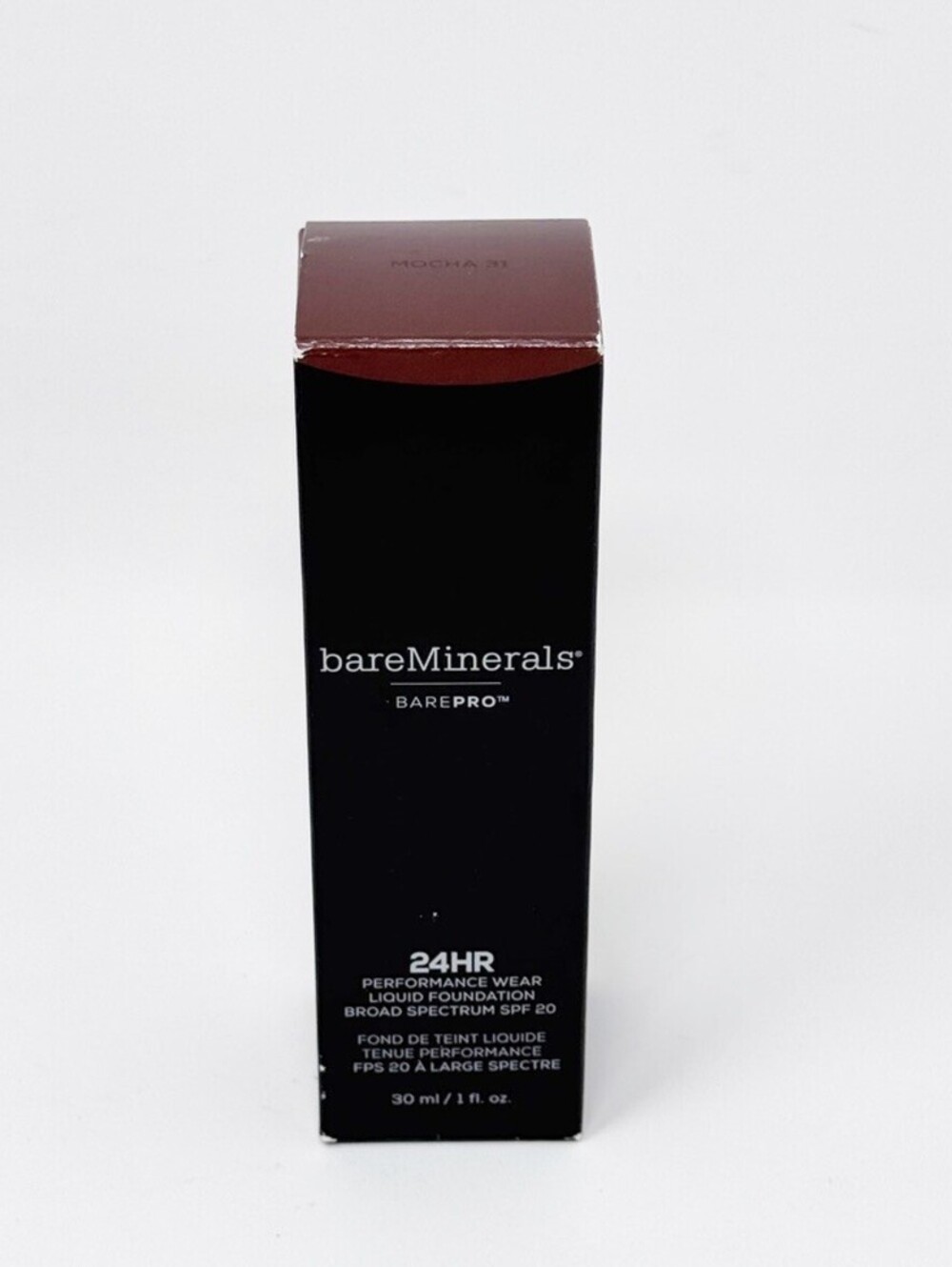 BareMinerals BarePro MOCHA 31 Performance Wear Liquid Foundation 1 oz. NEW